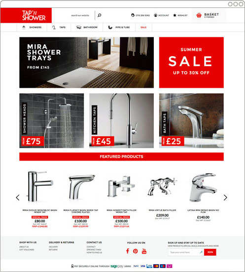 Tap'N'Shower | Magento 2 eCommerce