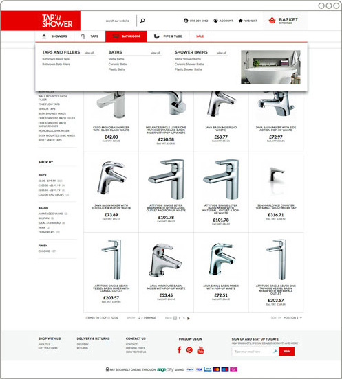 Tap'N'Shower | Magento 2 eCommerce