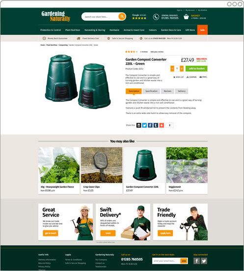 Gardening Naturally | Magento 2 eCommerce