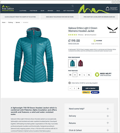 Mad About Mountains | Magento 2 eCommerce