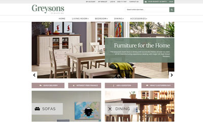 Our Work | Greysons Furniture | Magento eCommerce