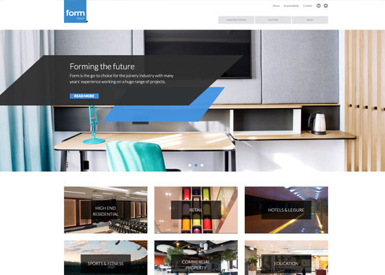 FDC Studio | Take a look at some of the Wed Design work we have done! Our Work | Form Group